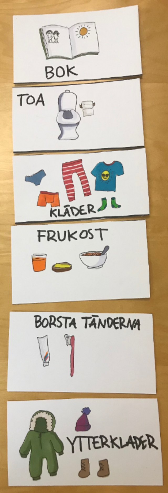 Förslag på bildschema morgon